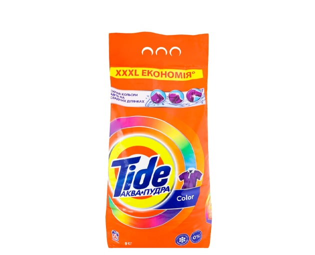 TIDE სარეცი ფხვნილი ფერადი ქსოვილისთვის 9 კგ